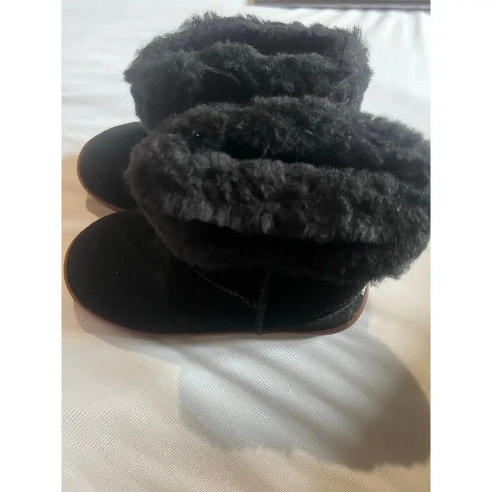 UGG Sammee black Toddler Boots with Velcro Sz 10